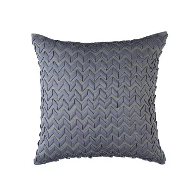 Lili Alessandra Ultra Silk Feathers Chevron Throw Pillow In Gray