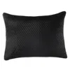 Lili Alessandra Valentina Quilted Velvet Luxe Euro Decorative Pillow, 27 X 36 In Black