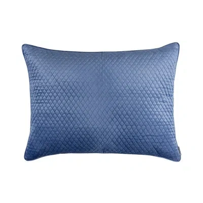 Lili Alessandra Valentina Rectangular Velvet Pillow Cover & Insert In Blue