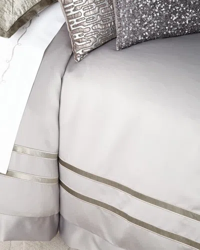 Lili Alessandra Vendome Queen Duvet Cover In Pewter