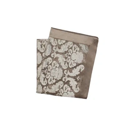 Lili Alessandra Versailles Velvet Throw In Brown