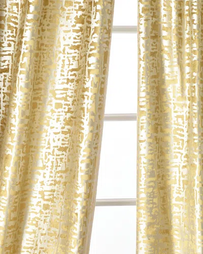 Lili Alessandra Yovanna Gold Shimmer Curtain Panels, Set Of Two