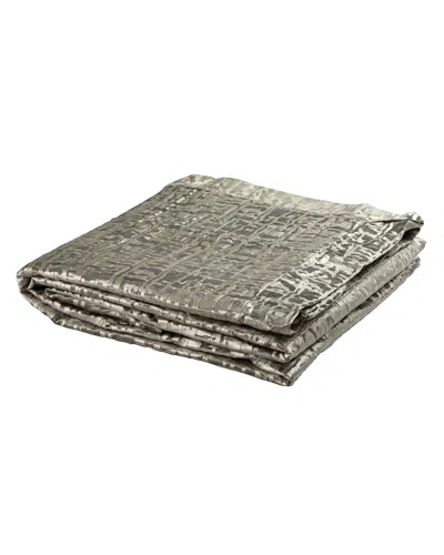 Lili Alessandra Yovanna Quilted Throw In Silver