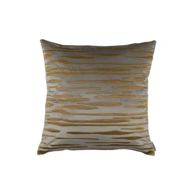 Lili Alessandra Zara Abstract Square Velvet Pillow Cover And Insert In Brown