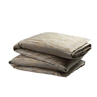 Lili Alessandra Zara Abstract Velvet Duvet Cover In Light Gray,gold