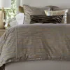 Lili Alessandra Zara Duvet Cover, King In Light Gray/gold