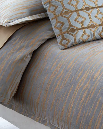 Lili Alessandra Naz Queen Duvet In Gray Pattern