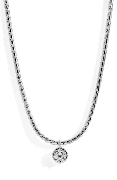Lili Claspe Bruna Cubic Zirconia Pendant Necklace In Silver