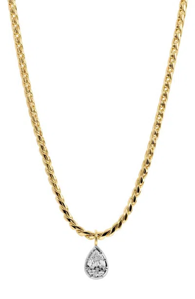 Lili Claspe Bruna Pear Necklace In Gold