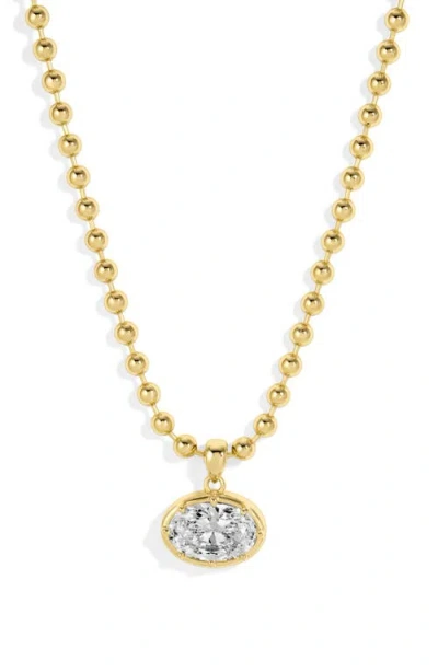 Lili Claspe Cleo Oval Pendant Necklace In Red