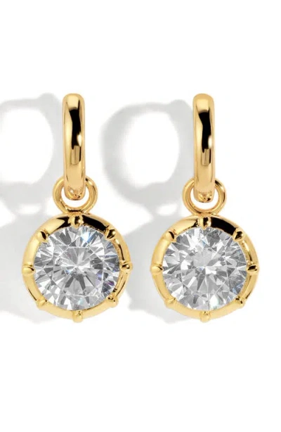 Lili Claspe Grande Celeste Charm Huggie Hoop Earrings In Gold