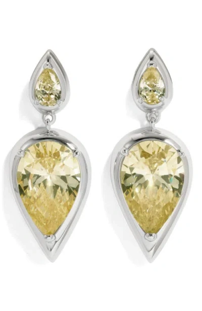 Lili Claspe Imara Cubic Zirconia Drop Earrings In Silver