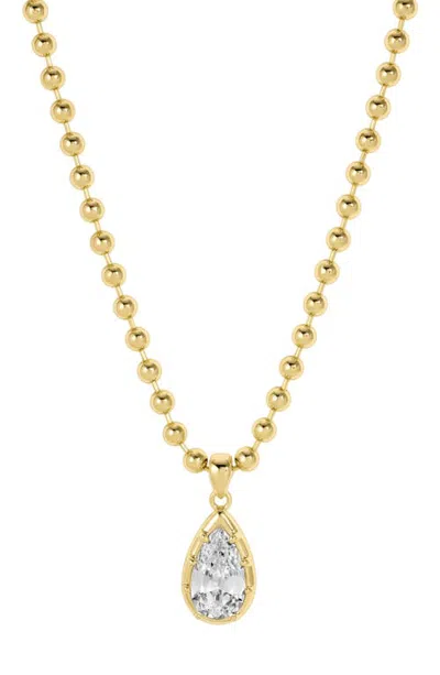 Lili Claspe Large Cleo Pear Pendant Necklace In Gold