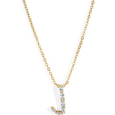 Lili Claspe Letter Pendant Necklace In Gold