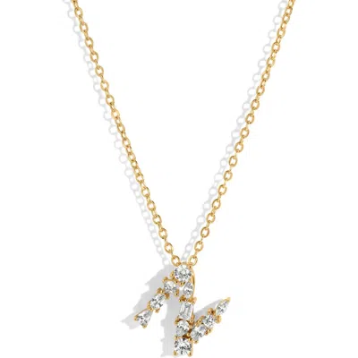 Lili Claspe Letter Pendant Necklace In Brown