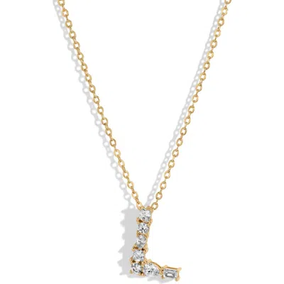 Lili Claspe Letter Pendant Necklace In Gold