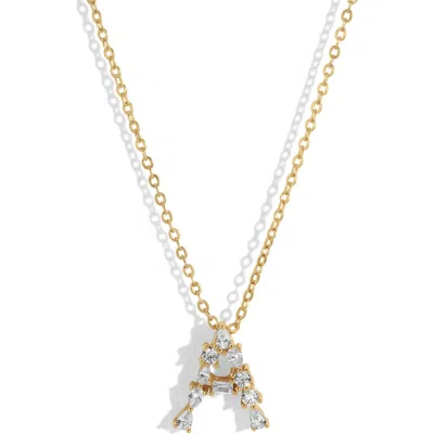 Lili Claspe Letter Pendant Necklace In Gold