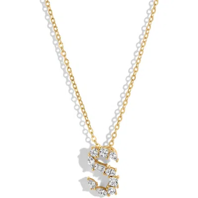 Lili Claspe Letter Pendant Necklace In Gold