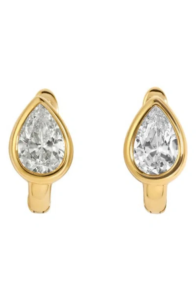 Lili Claspe Rhea Pear Cut Huggie Hoop Earrings In Gold
