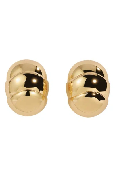 Lili Claspe Shield Stud Earrings In Gold