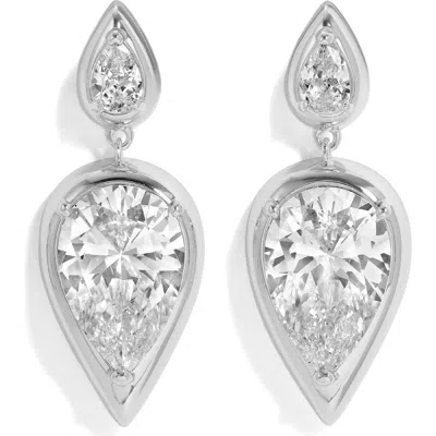 Lili Claspe Small Imara Teardrop Drop Earrings In Silver