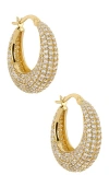 Lili Claspe Small Pave Becca Hoops In Ê³¨ë“œ