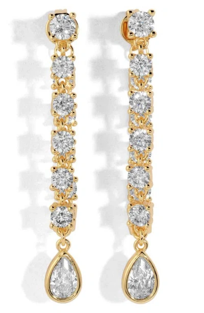 Lili Claspe Stephie Bezel Front/back Earrings In Gold