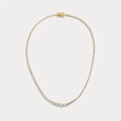 Lili Claspe Women's Gradient Tennis Necklace In Gold