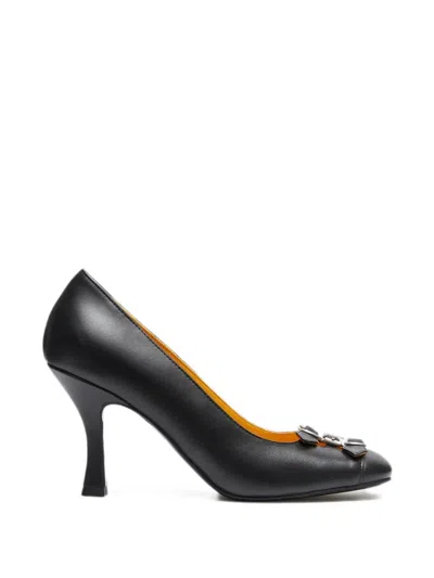 Lili Curia Babette Buckle-detail Pumps In Black