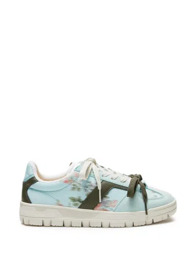Lili Curia Colette Floral-print Sneakers In Blue