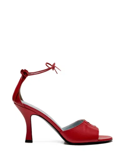 Lili Curia Dita Lace-up Sandals In Red