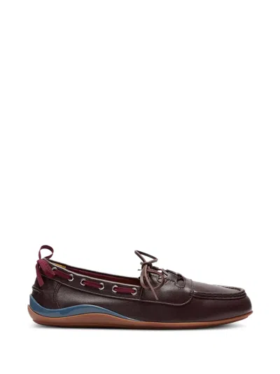 Lili Curia Mara Leather Boat Shoes In Black