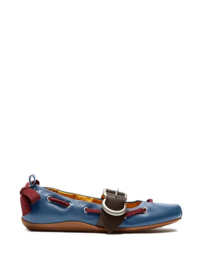 Lili Curia Sylvie Buckled Ballet Flats In Yellow