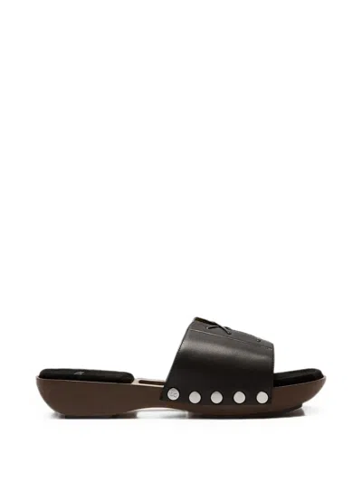 Lili Curia Uma Lace-up Clogs In Transparent