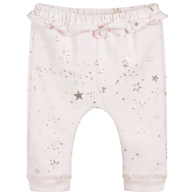 Lili Gaufrette Baby Girls Cotton Trousers In Pink