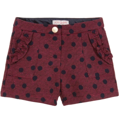 Lili Gaufrette Kids' Girls Red Jacquard Shorts