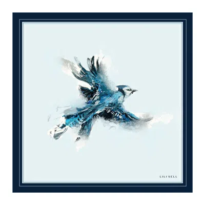 Lili Sell Women's Blue / Neutrals The Seabird Silk Scarf