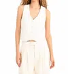 Lili Sidonio Elegant Vest In Ivory In Multi
