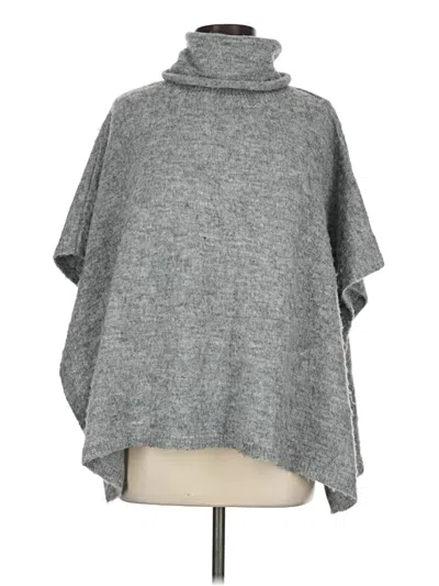 Pre-owned Lili Sidonio Molly Bracken Poncho In Gray