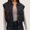 Lili Sidonio Quilted Vest In Black In Black