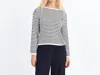 Lili Sidonio Stripe Knit Sweater In Navy In Blue