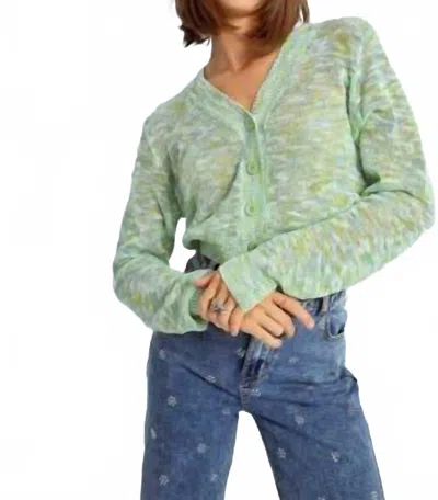 Lili Sidonio Women's Short Cardigan In Green Mix