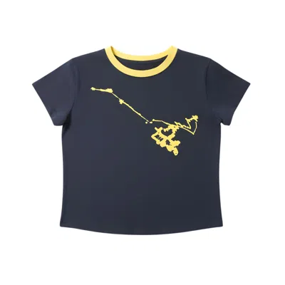 Lilia Munn Women's Grey Acid Rain Baby Tee In Gray