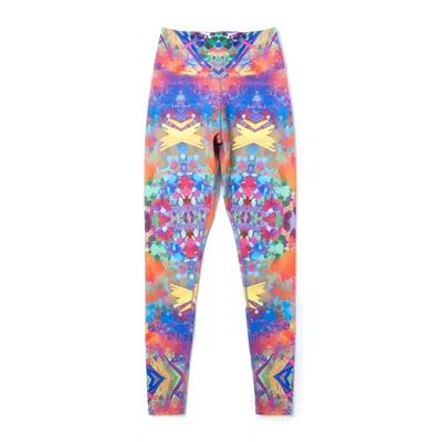 Lilia Munn Women's High Waisted Leggings – Purple| Daybue Celebration Print