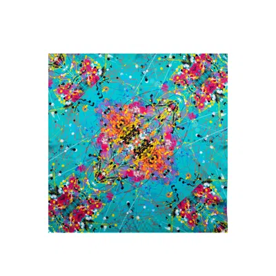 Lilia Munn Women's Mulberry Silk Scarf– Aqua In Purple