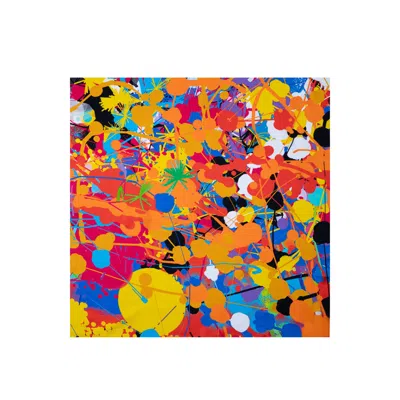 Lilia Munn Women's Mulberry Silk Scarf– Multicolor Italy Print Small