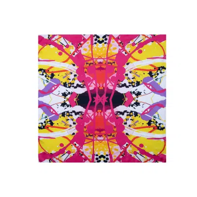 Lilia Munn Women's Mulberry Silk Scarf– Pink In Pink/purple