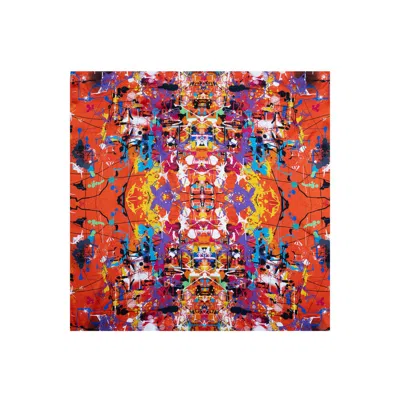 Lilia Munn Women's Pumpkin's Inner Realm Silk Scarf In Red