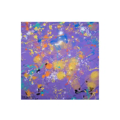 Lilia Munn Women's Purple Haze Silk Scarf In Multi