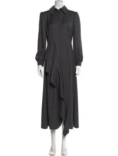 Pre-owned Lilia Stogova Long Dress In Gray